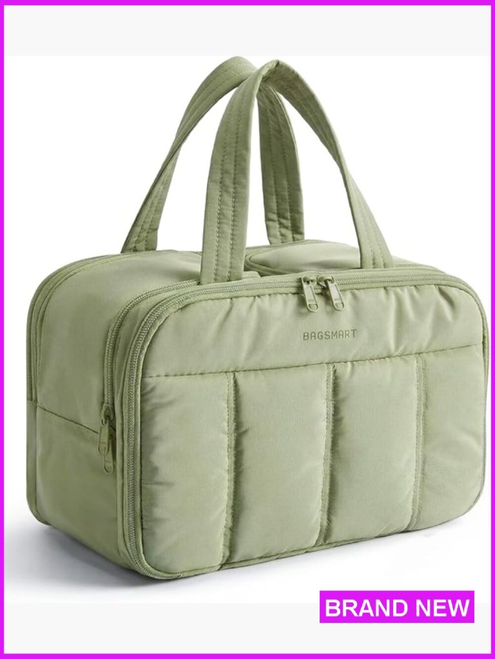Puffy Large Toiletry Bag for Women, Lightweight Makeup Organizer with Handle